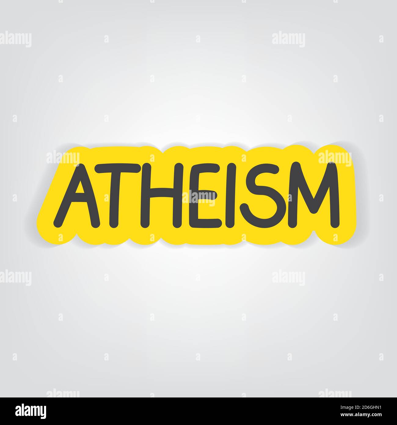 atheism word concept- vector illustration Stock Vector