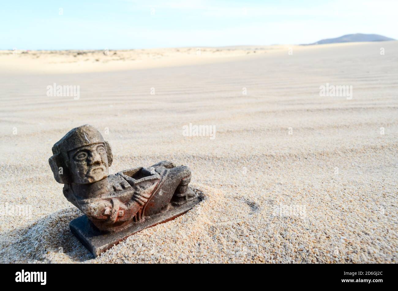 Object in the Dry Desert Stock Photo