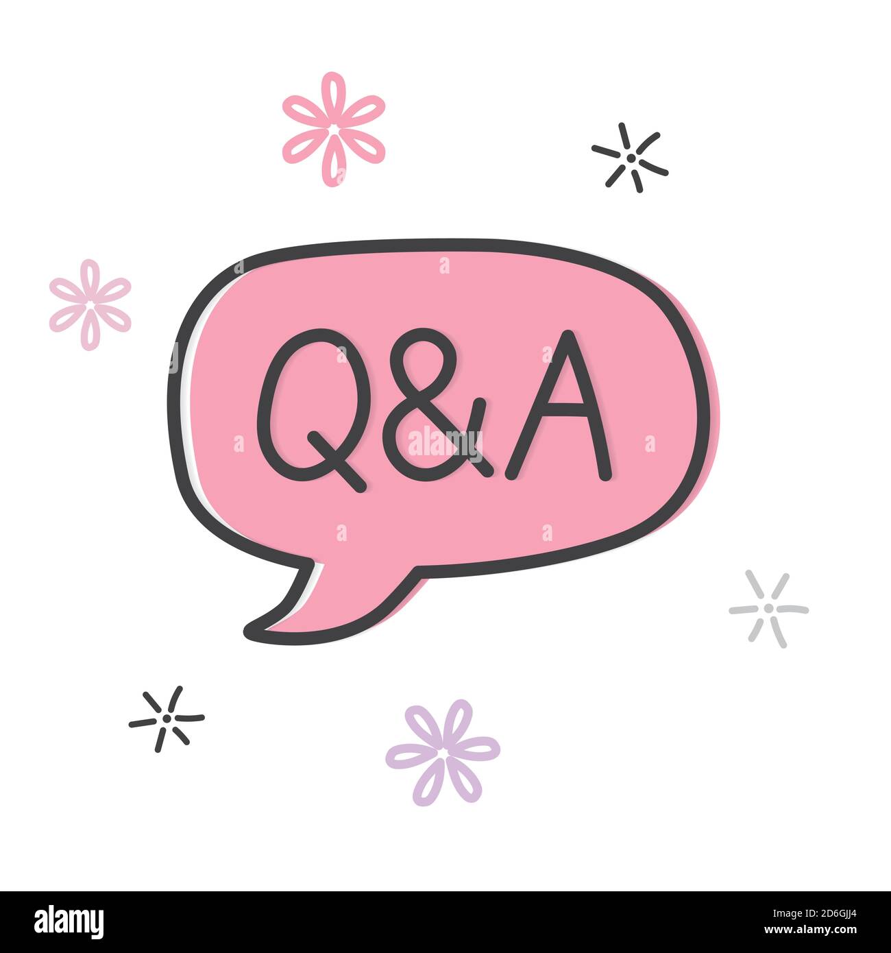 Q&A (questions and answers) concept vector illustration Stock Vector