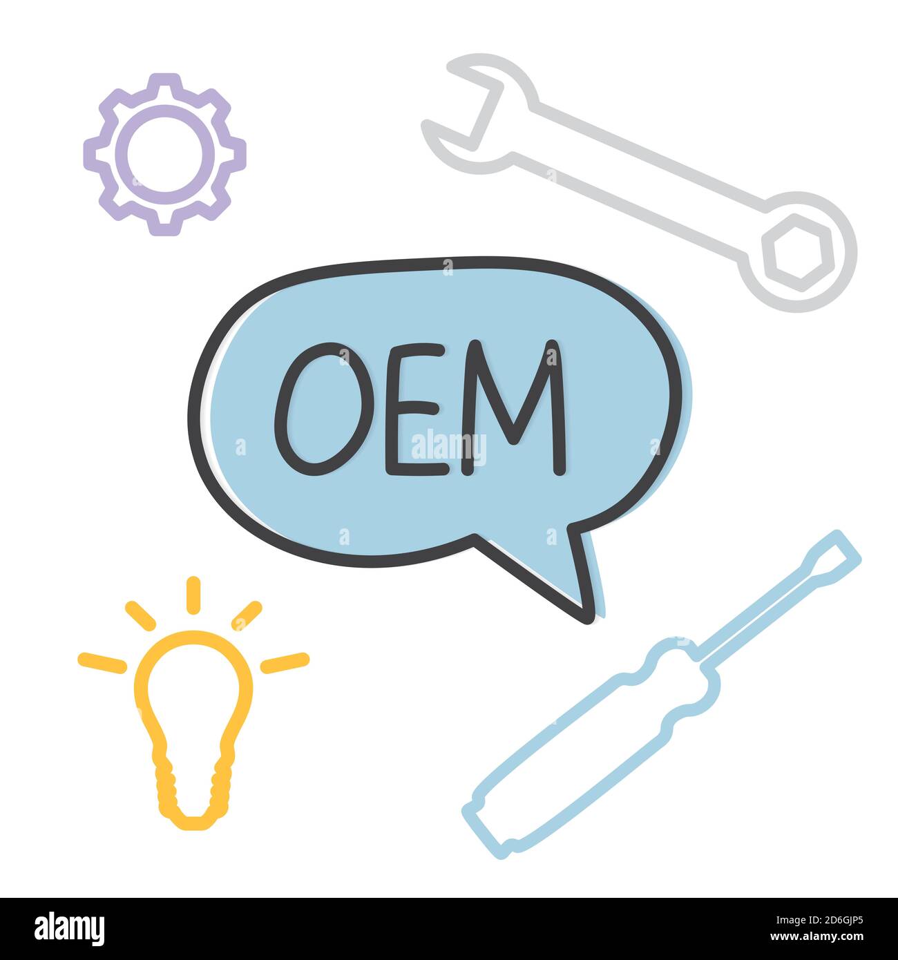 OEM (Original Equipment Manufacturer) acronym concept vector