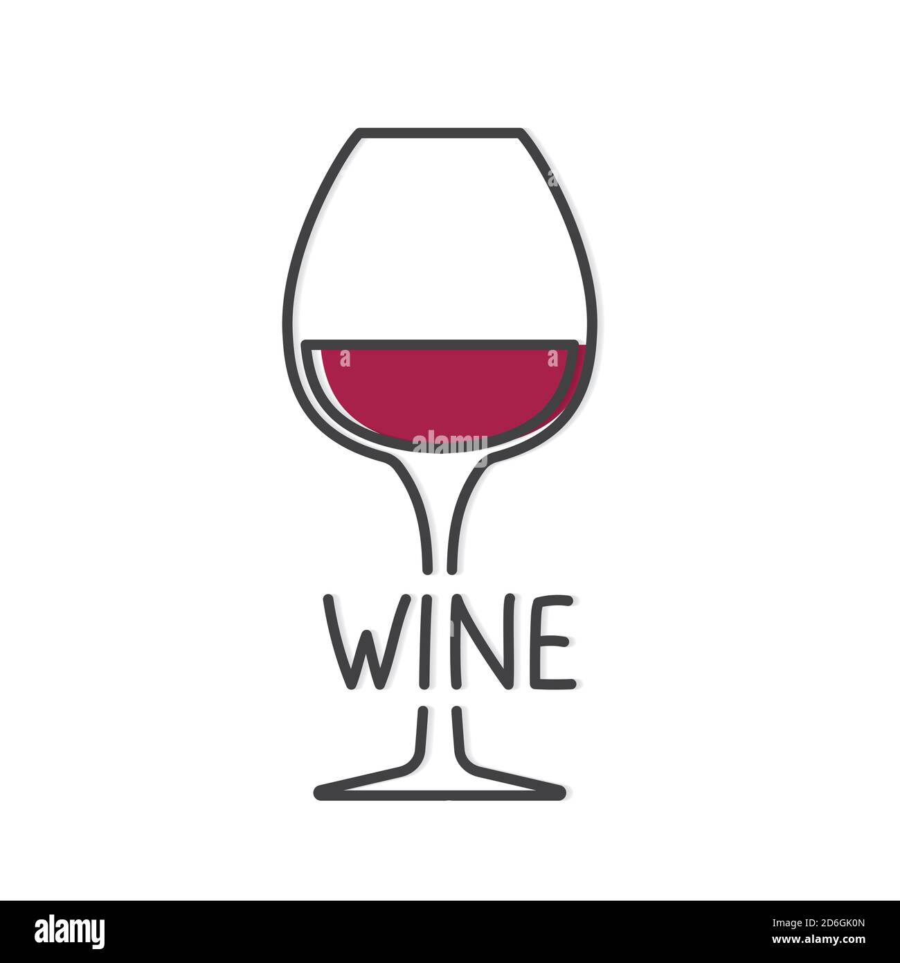 glass of red wine icon- vector illustration Stock Vector Image & Art ...