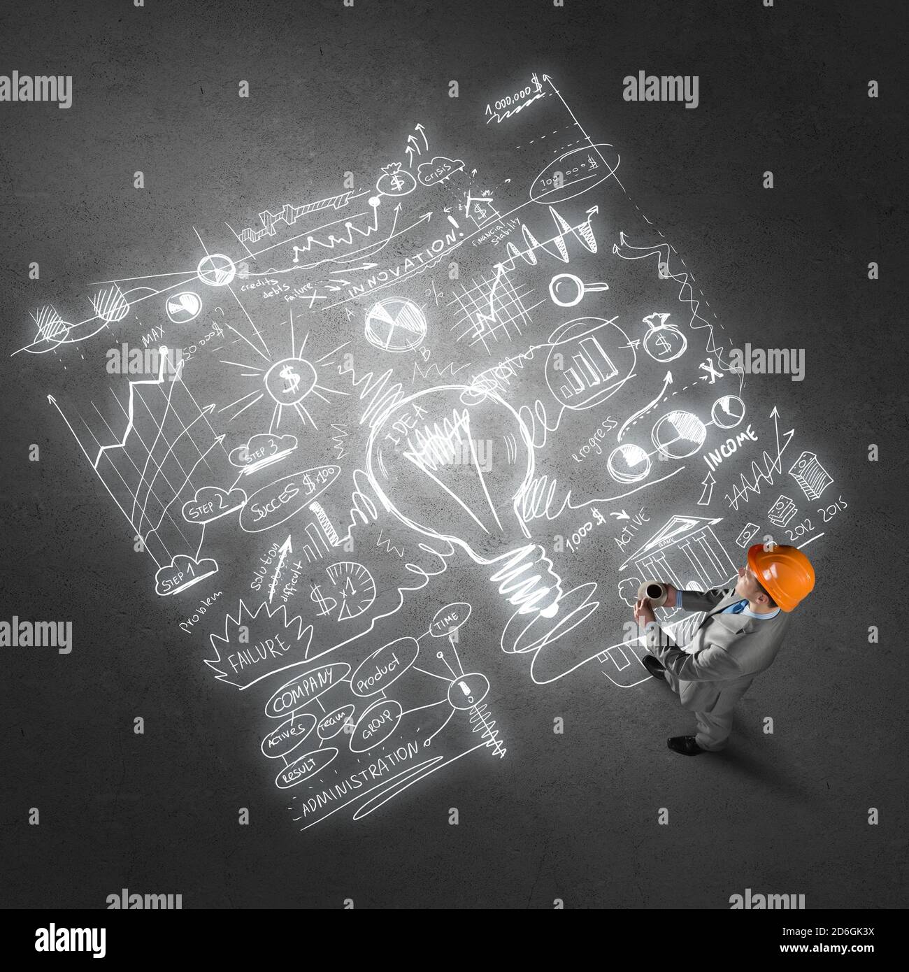 Man engineer thinking over his plan Stock Photo - Alamy