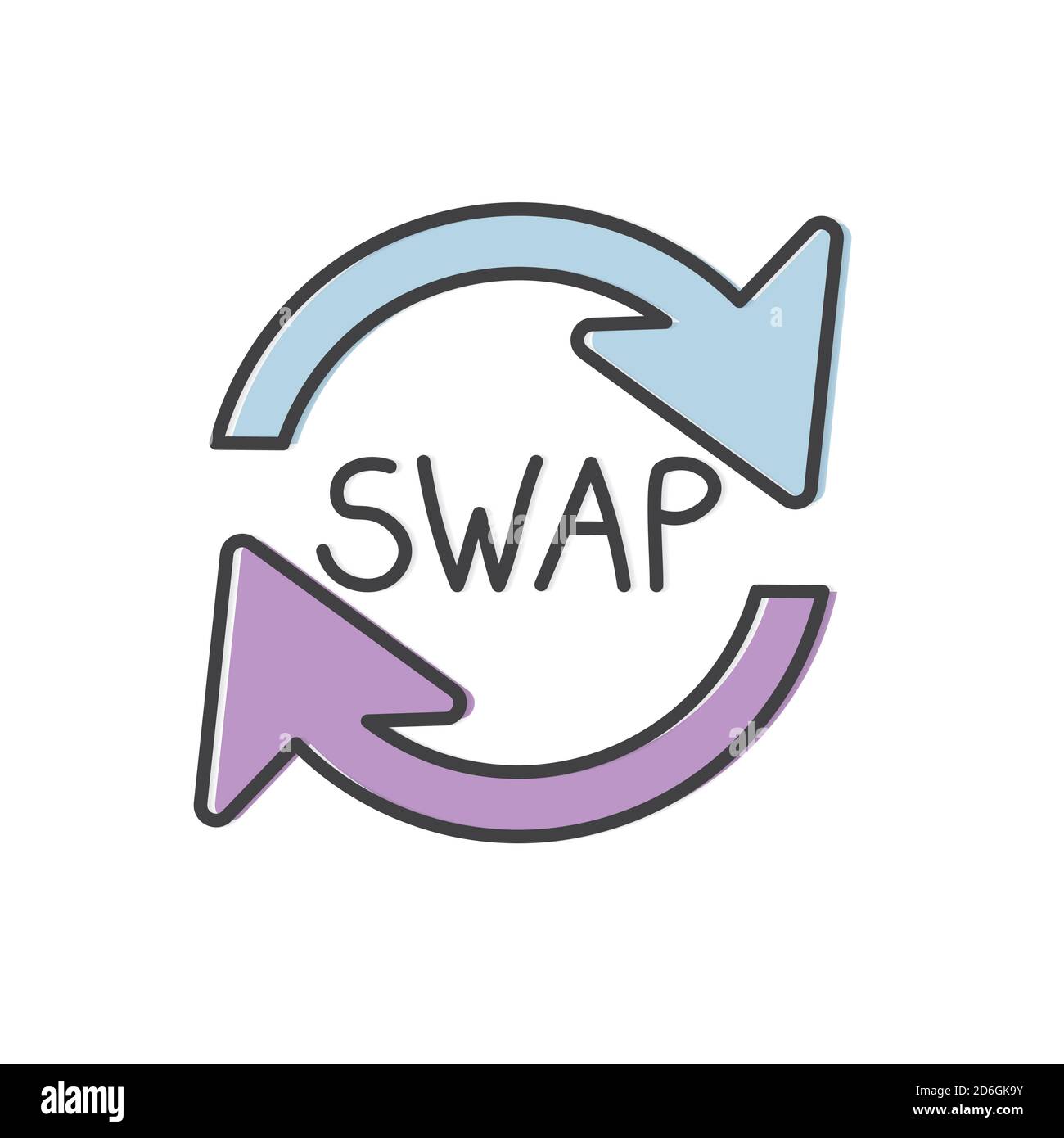 swap word and arrows icon vector illustration Stock Vector Image & Art