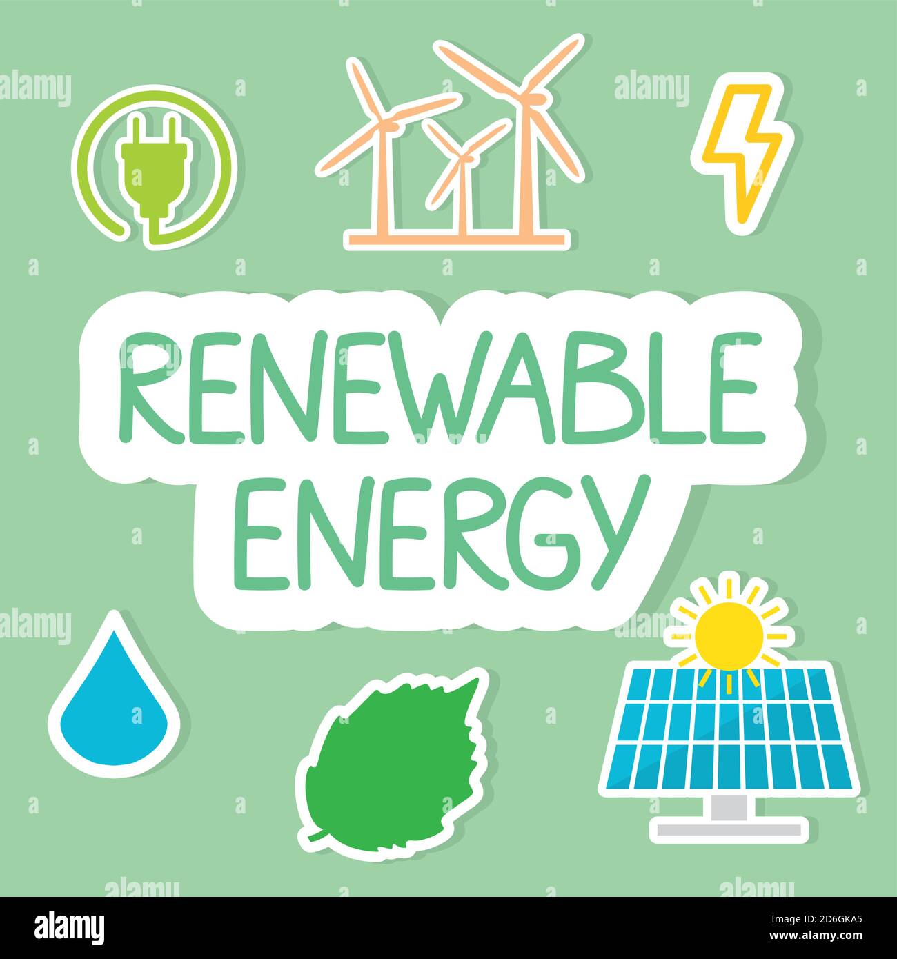 renewable energy concept- vector illustration Stock Vector Image & Art ...