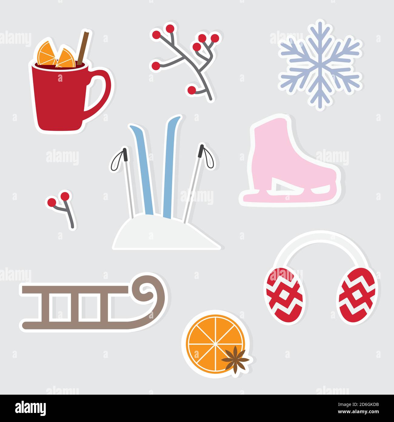 winter icons composition - vector illustration Stock Vector Image & Art ...