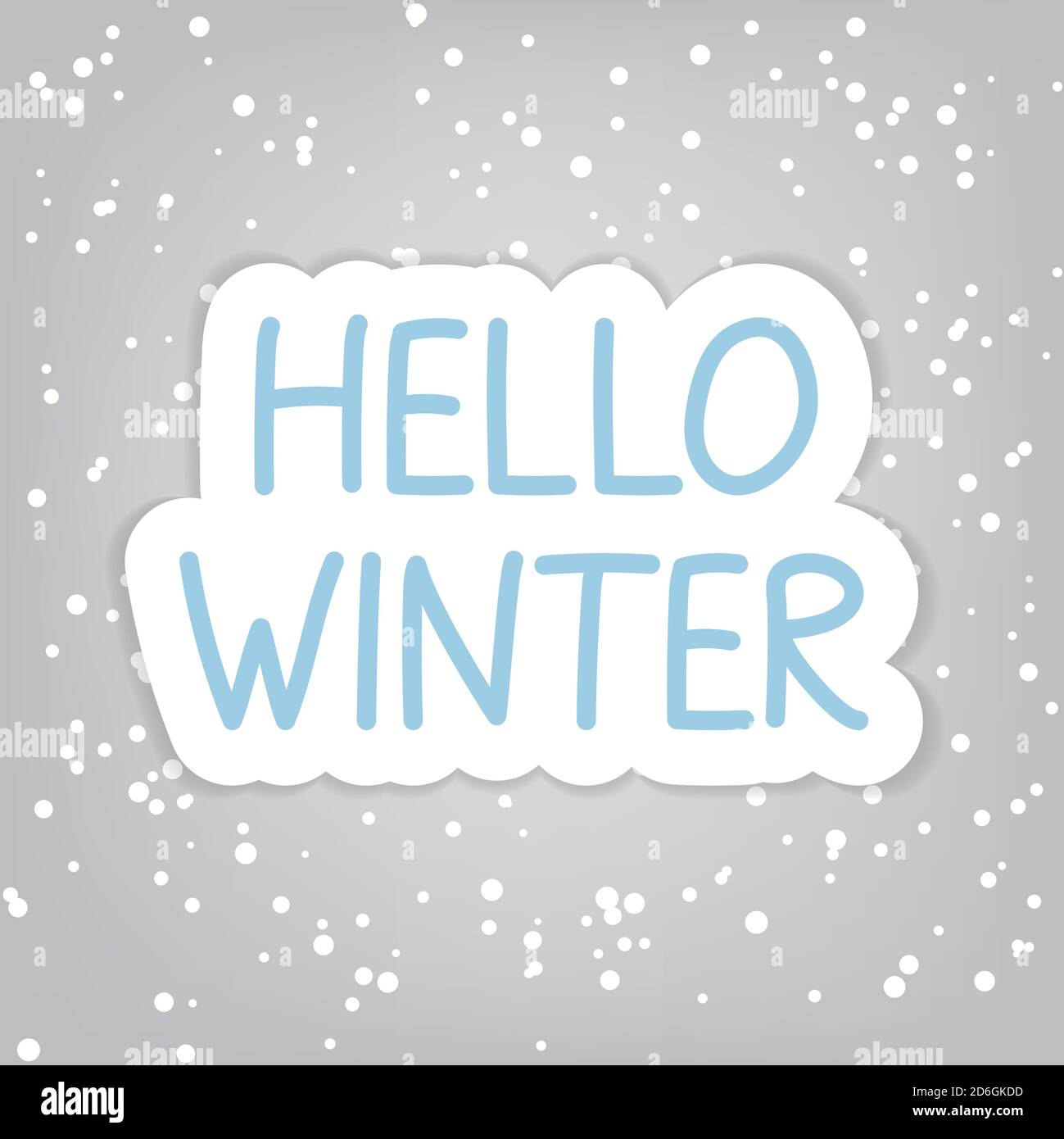 hello winter concept- vector illustration Stock Vector Image & Art - Alamy