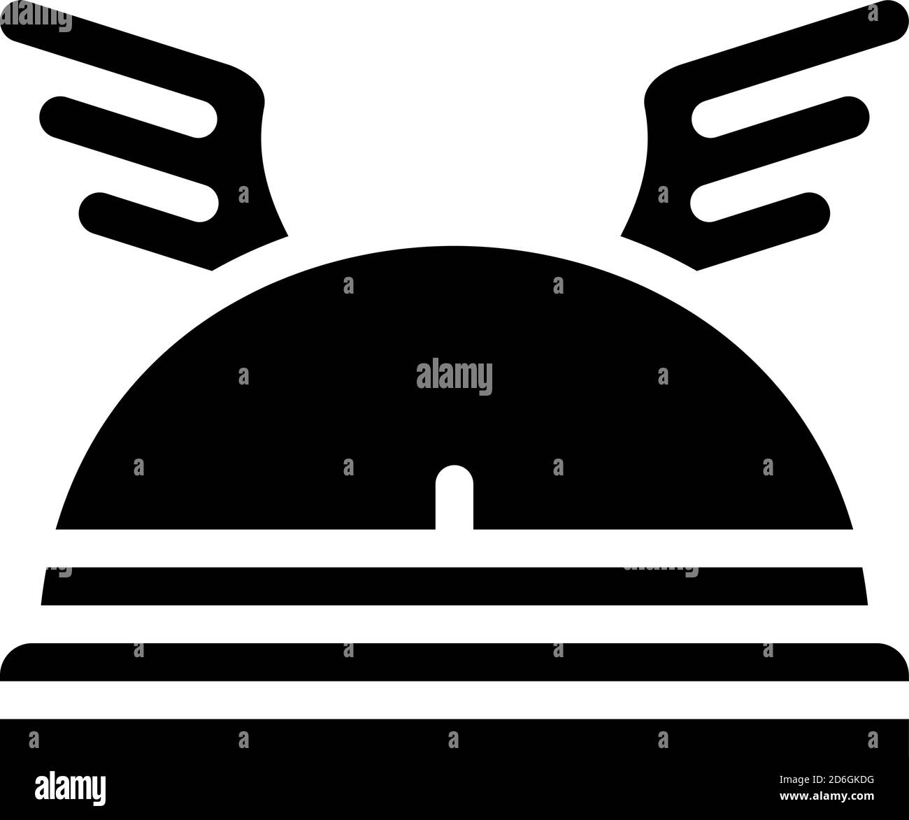 winged viking helmet glyph icon vector illustration Stock Vector Image