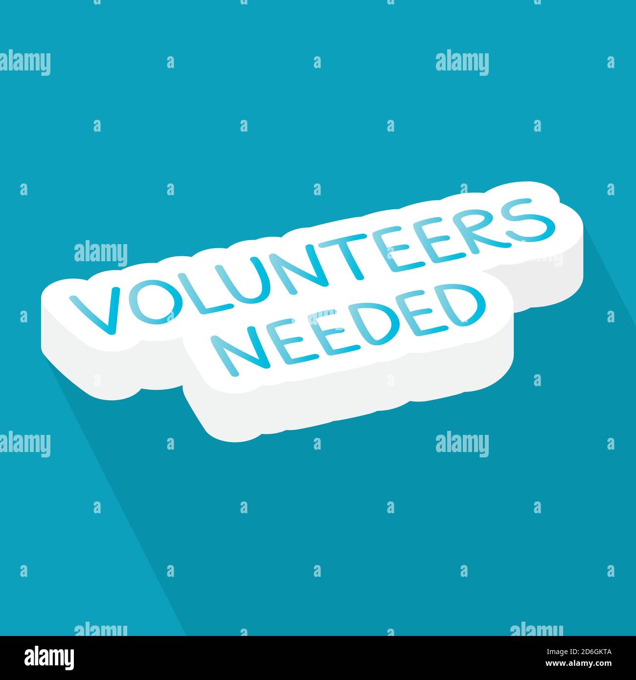 volunteers needed concept- vector illustration Stock Vector