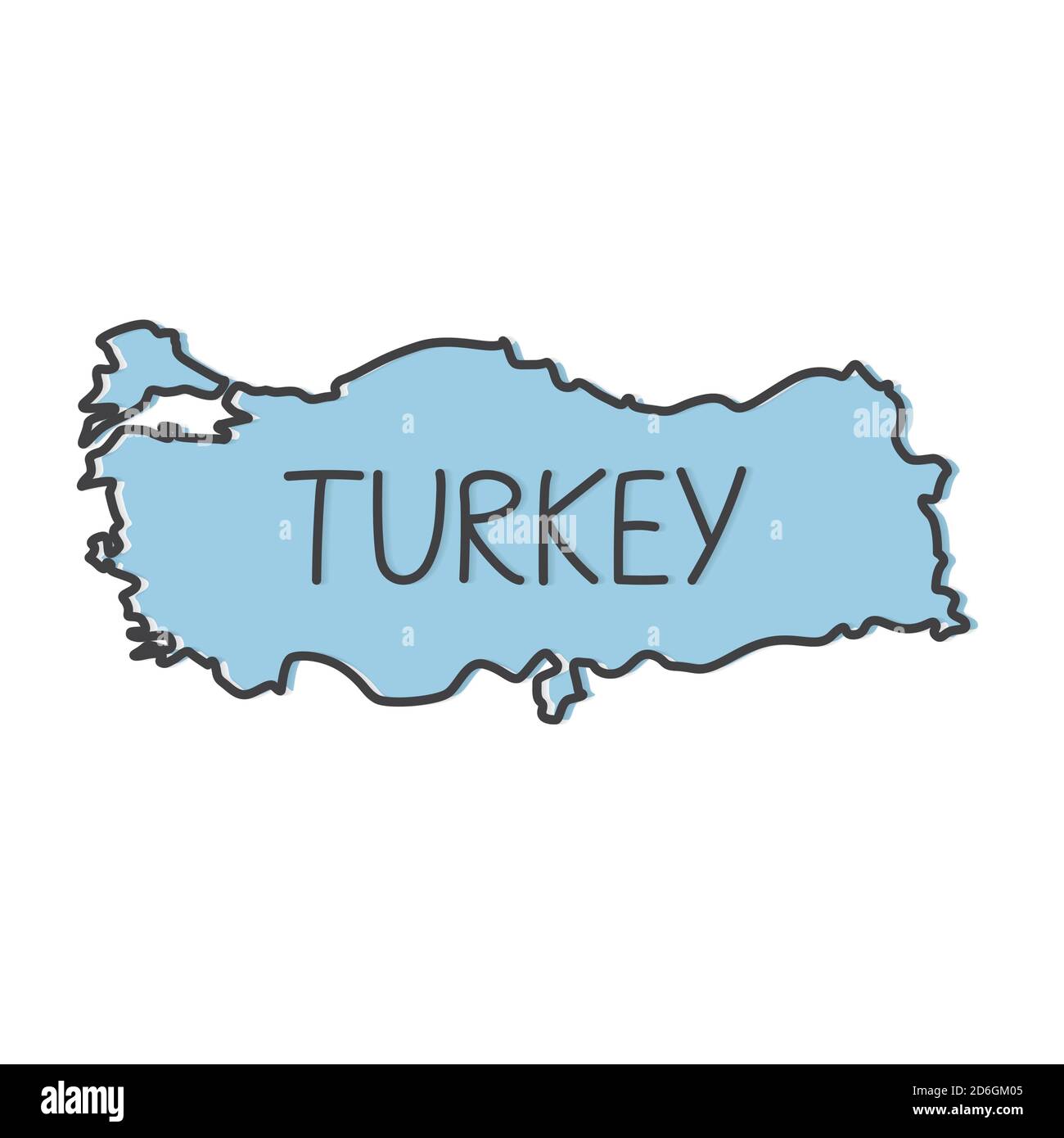outline of Turkey map- vector illustration Stock Vector Image & Art - Alamy