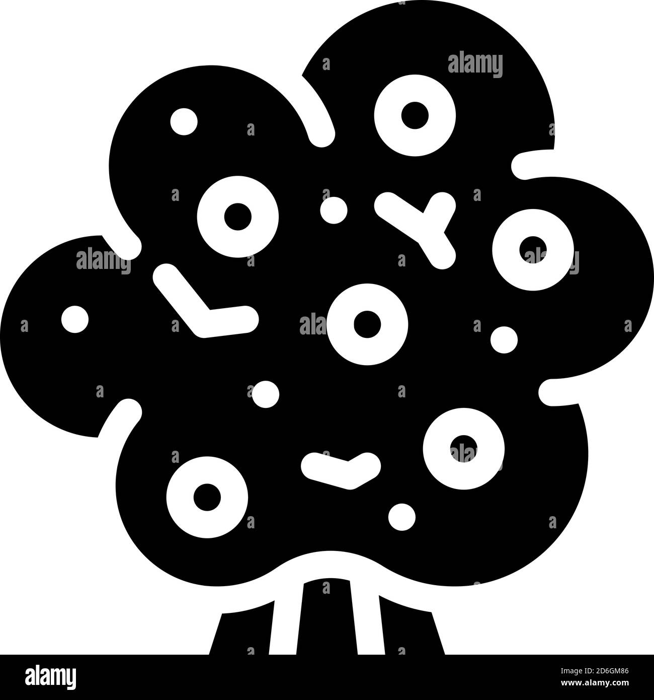 fruit tree glyph icon vector black illustration Stock Vector Image ...