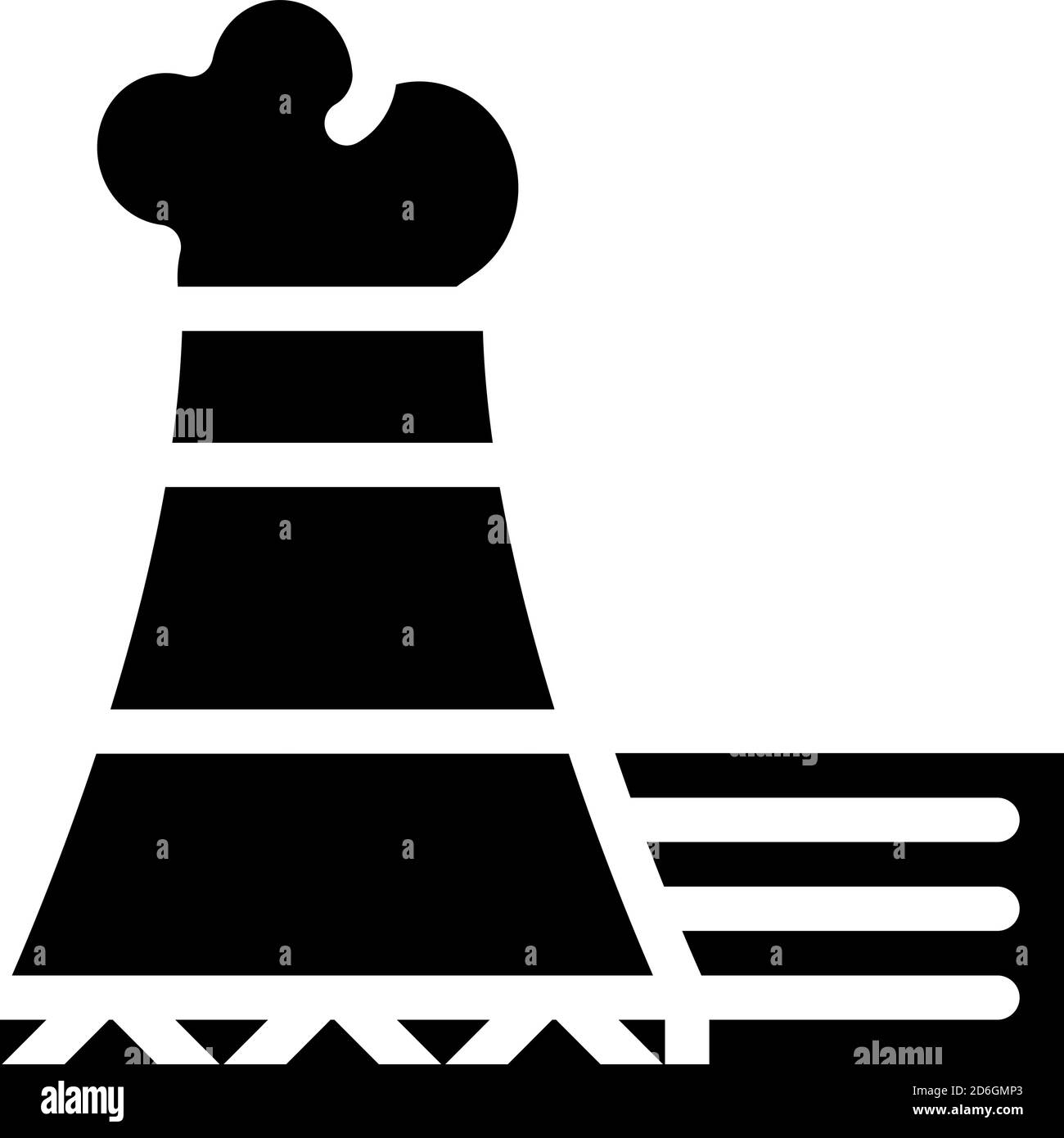 nuclear power station glyph icon vector illustration Stock Vector Image ...