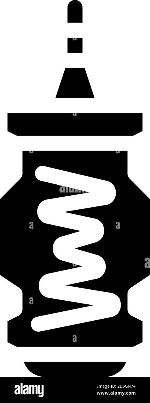 gas centrifuge for uranium enrichment glyph icon vector illustration Stock Vector
