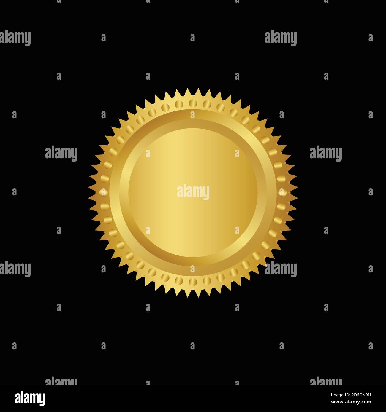 vector round golden badge isolated, seal stamp gold luxury elegant ...
