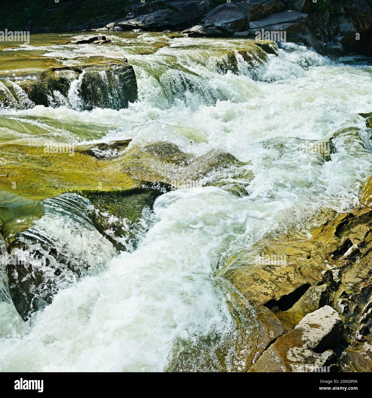 Waterfall on the mountain river Stock Photo - Alamy