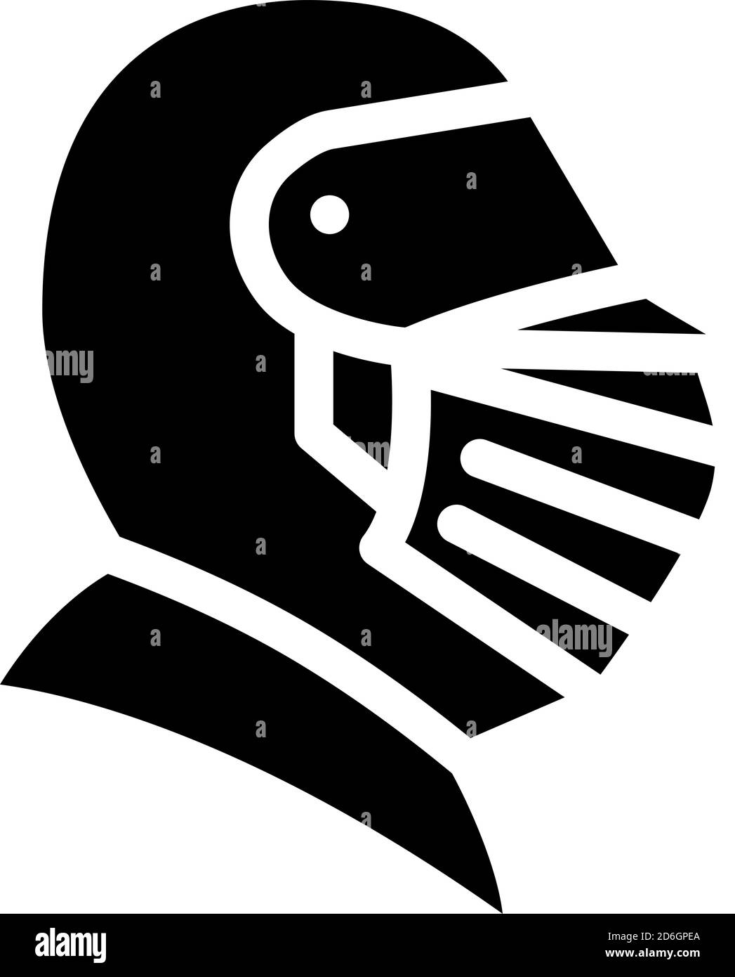 knight helmet glyph icon vector black illustration Stock Vector Image