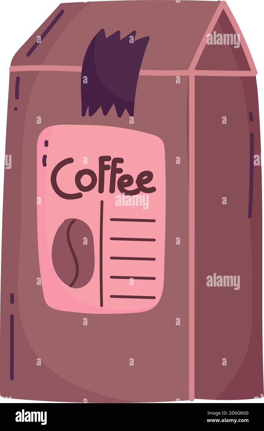 coffee pack product shop isolated icon style vector illustration Stock ...