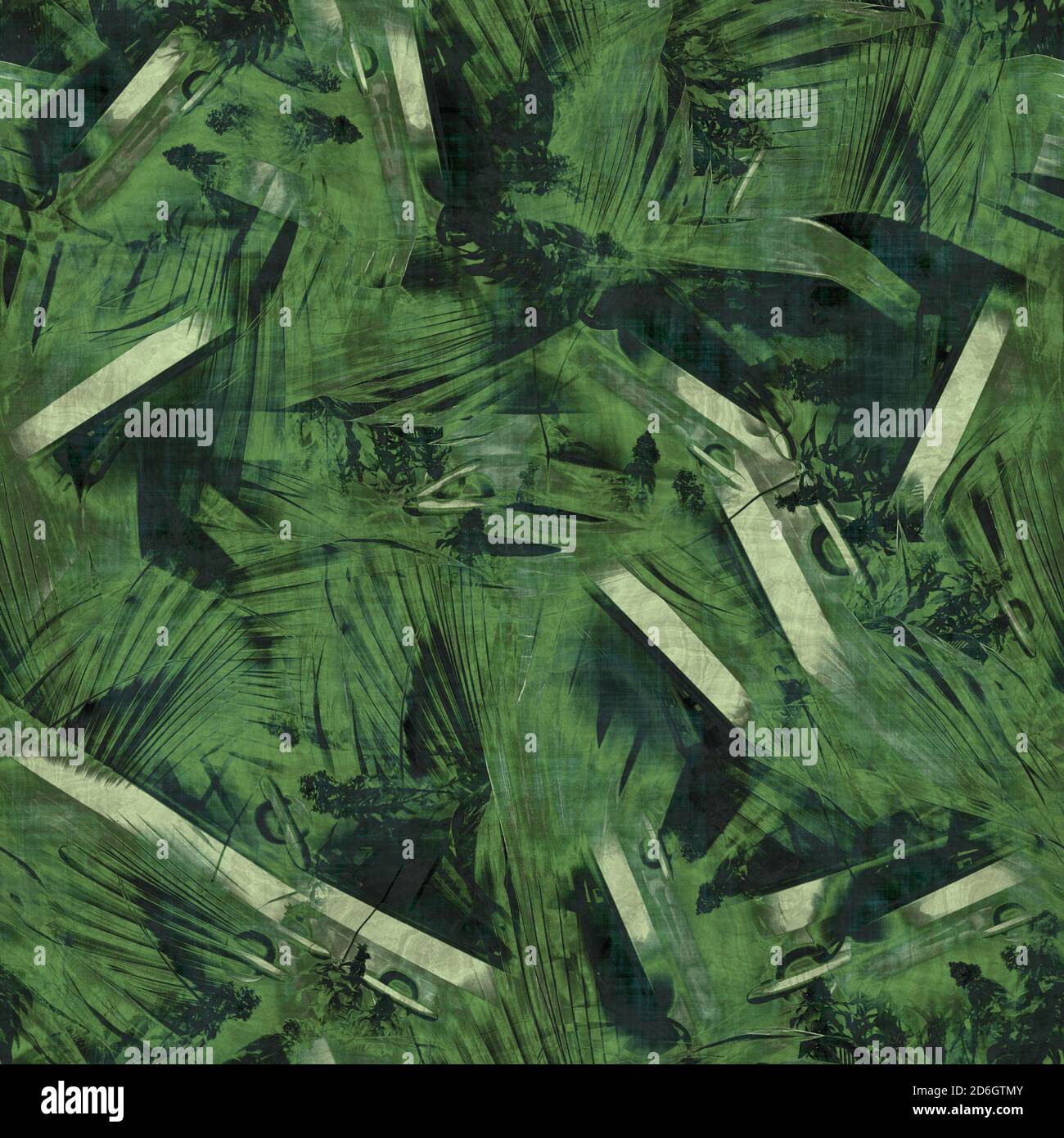 Green tropical palm tree leaves seamless pattern Stock Photo - Alamy