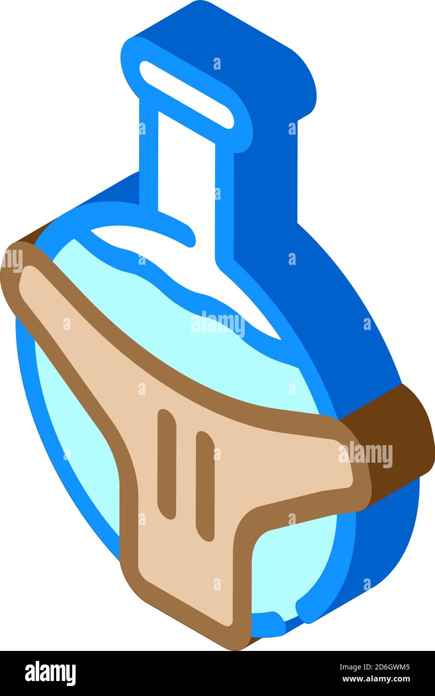 flask with liquid isometric icon vector illustration Stock Vector Image ...