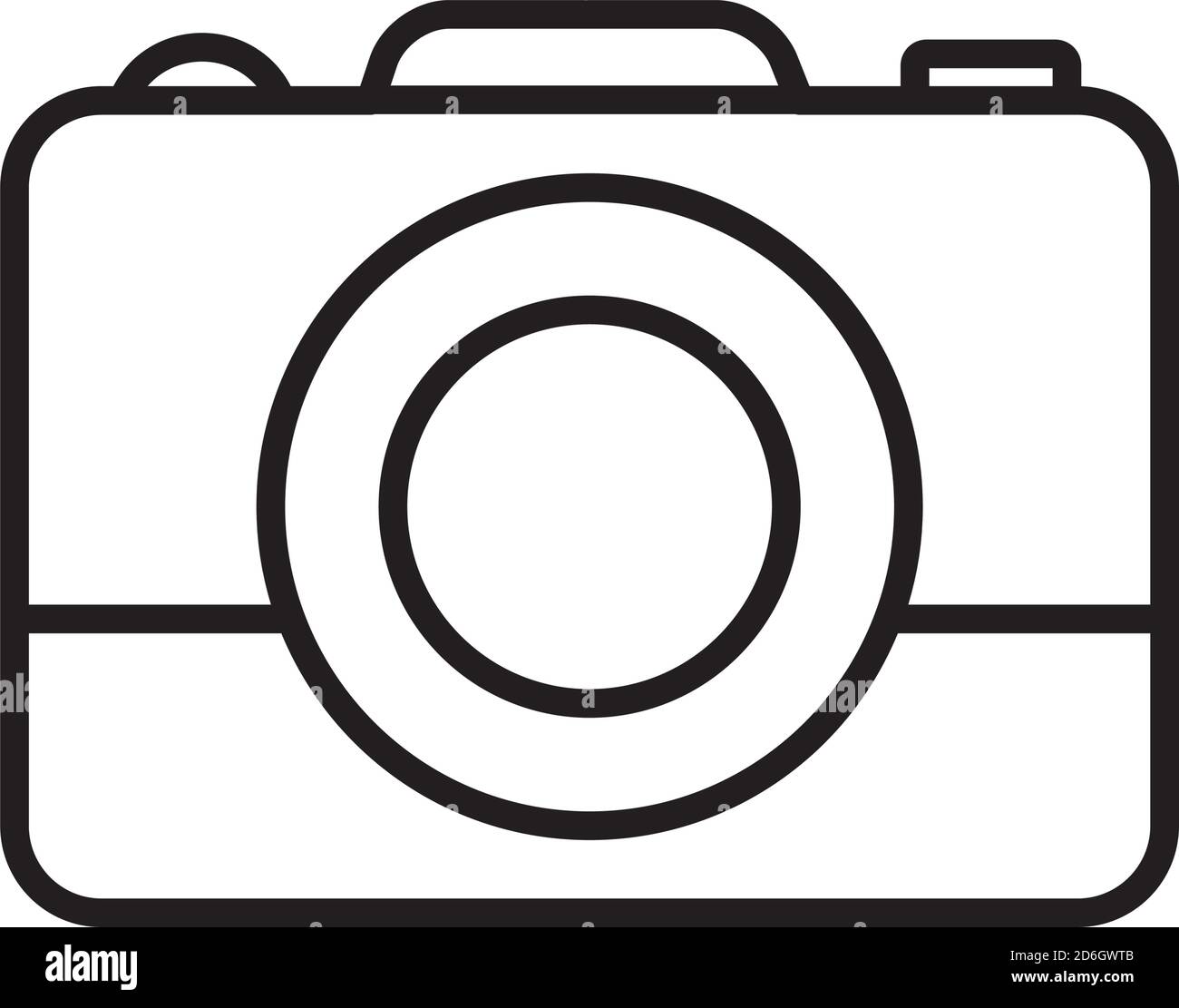 photographic camera icon over white background, line style, vector ...