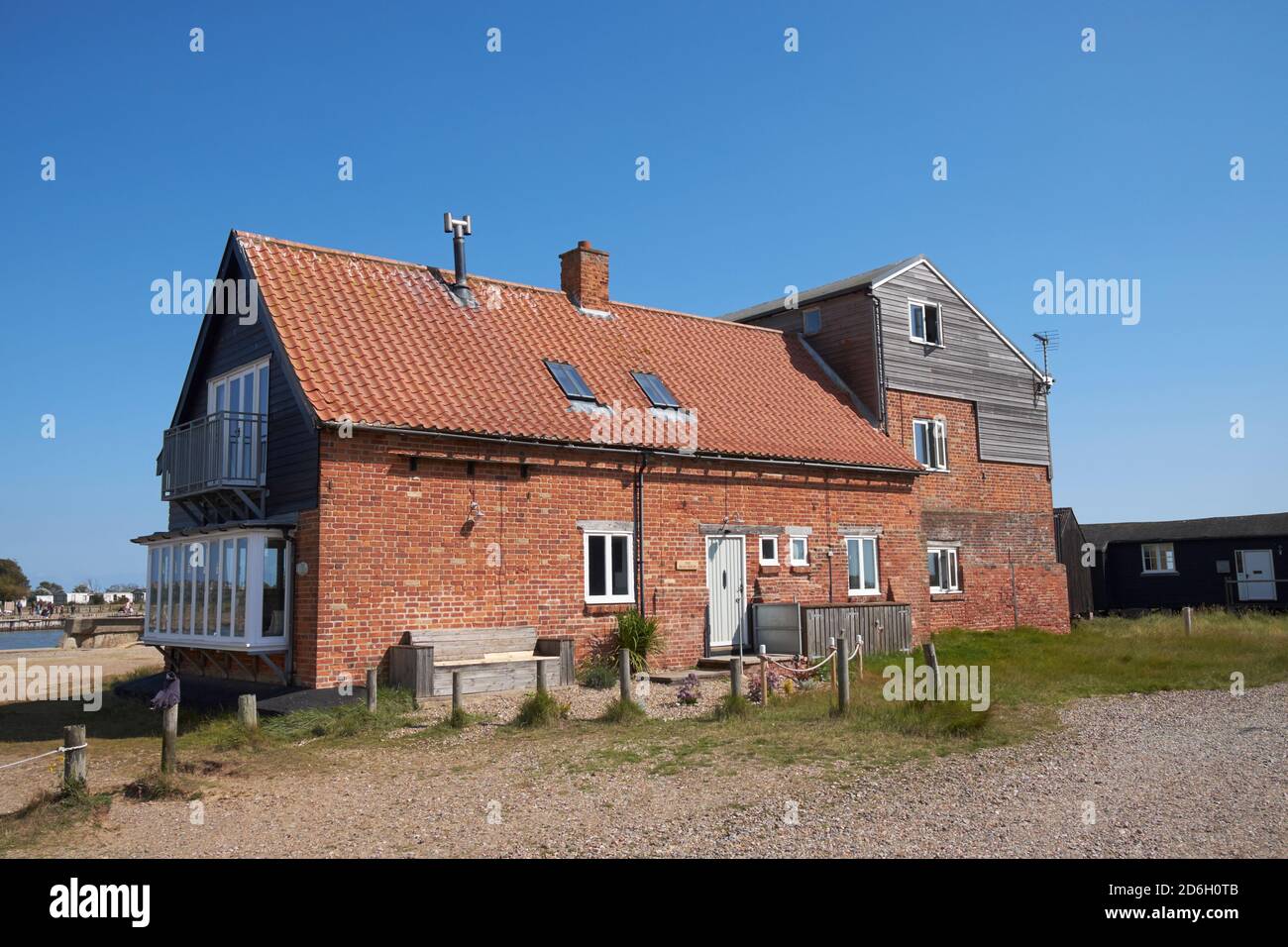 The Boat House holiday home in The Yacht Yard, Walberswick, Suffolk, England. Stock Photo