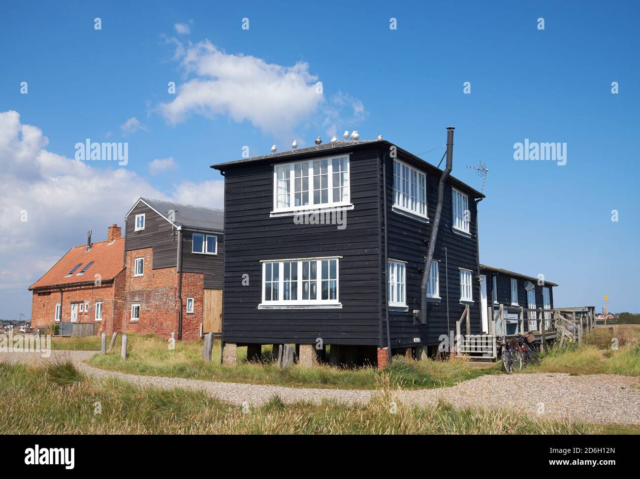 East Point, Ferry Road, Walberswick, Suffolk, England. Stock Photo