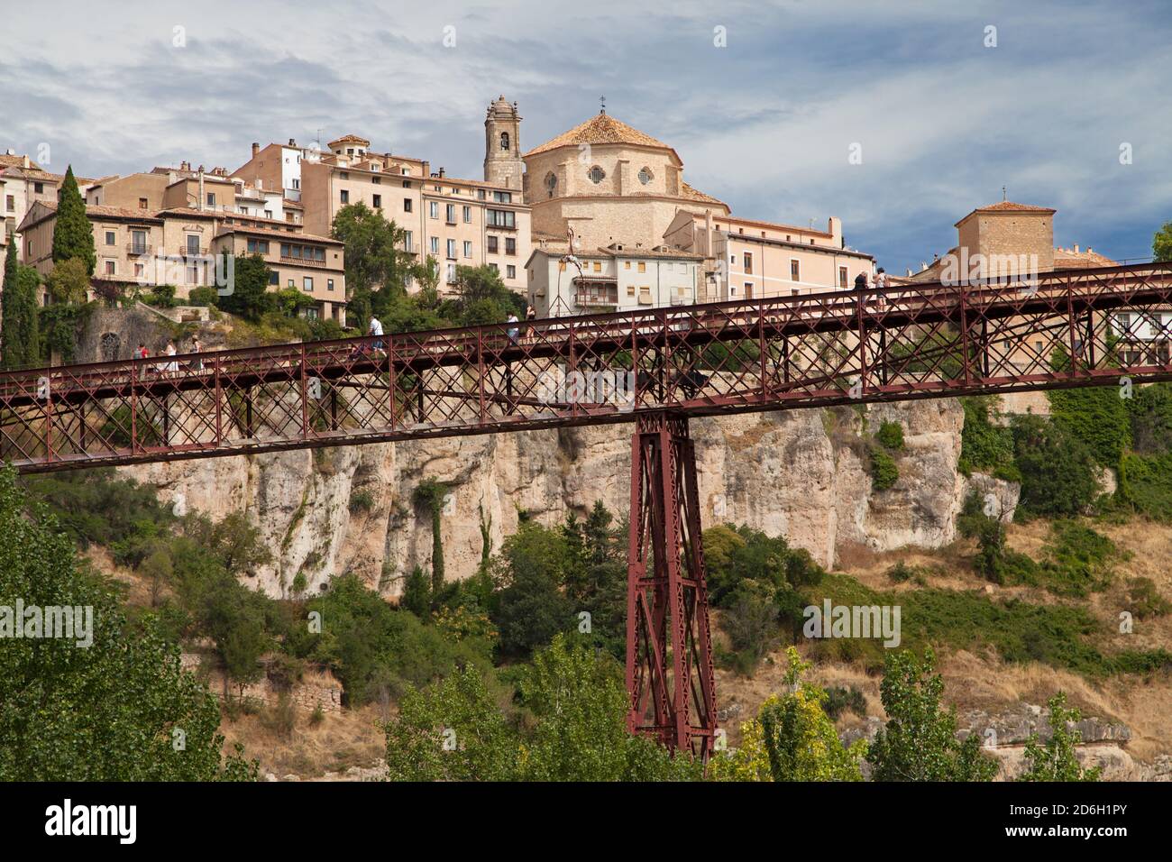 San Pablo Bridge and San Pedro Church in Cuenca, Spain. Stock Photo