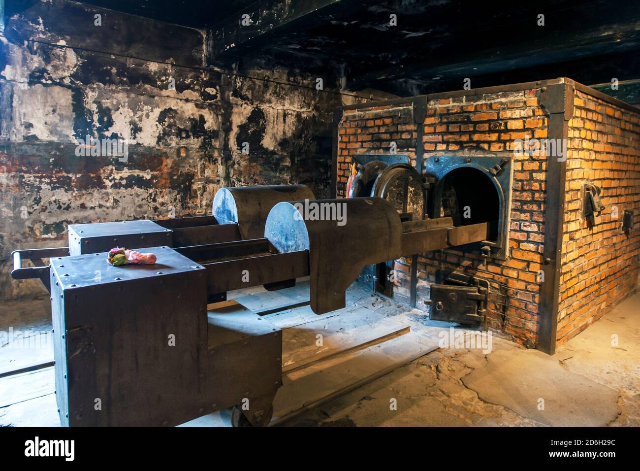 The crematorium at Auschwitz-Birkenau State Museum in Poland. Stock Photo