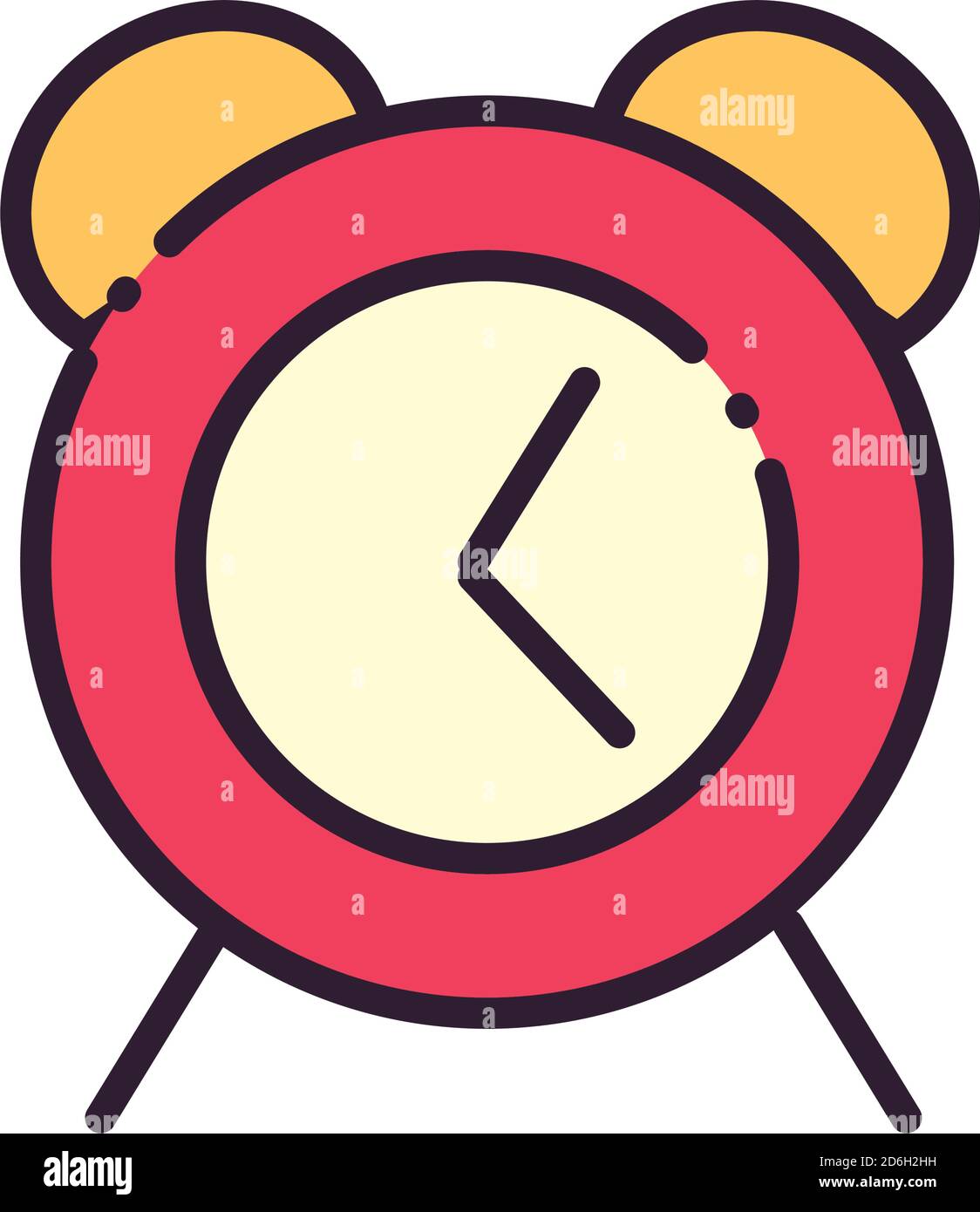 Clock line and fill style icon design, Time tool watch second deadline ...