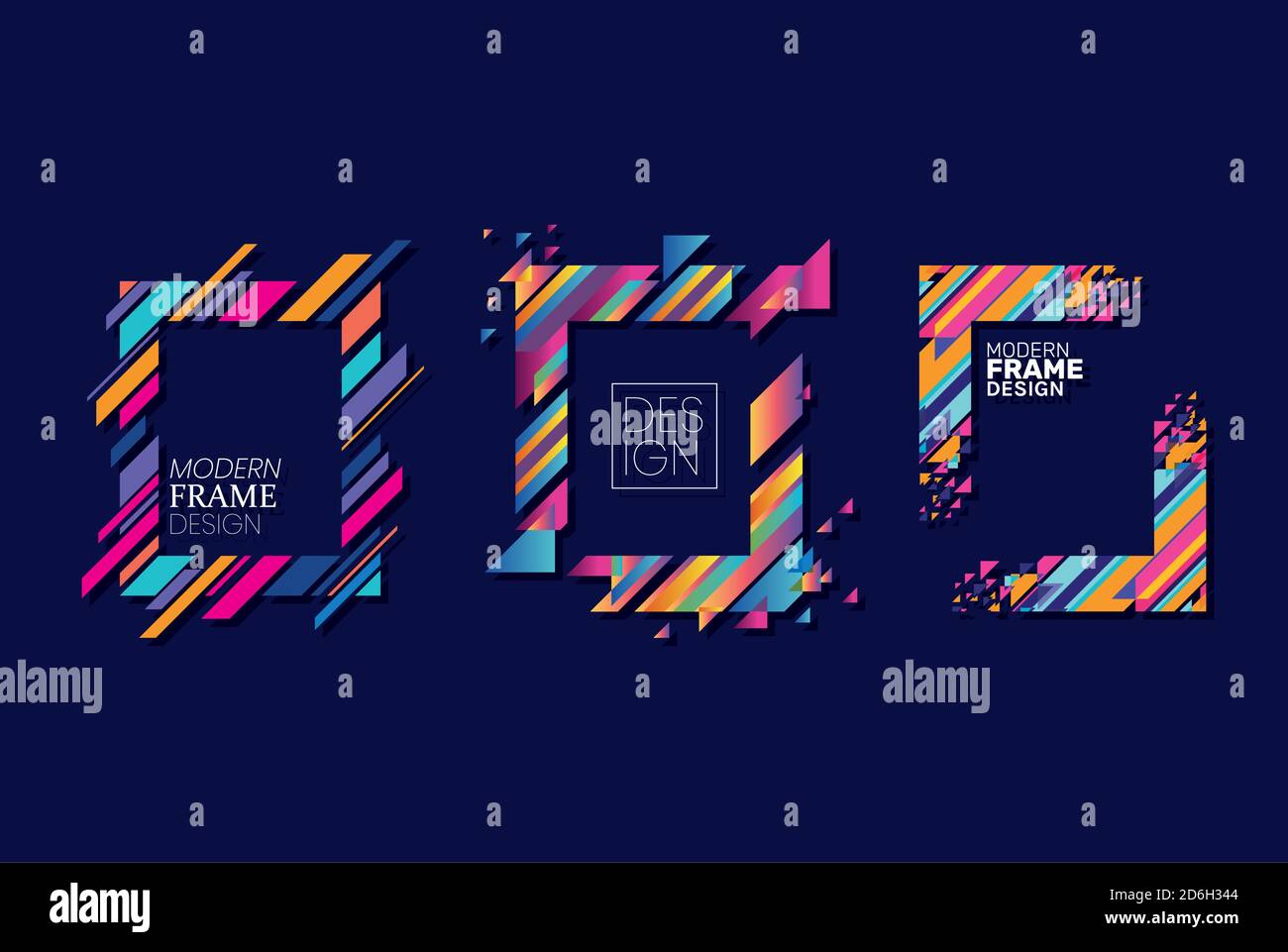 modern frames set striped vector design Stock Vector Image & Art Alamy