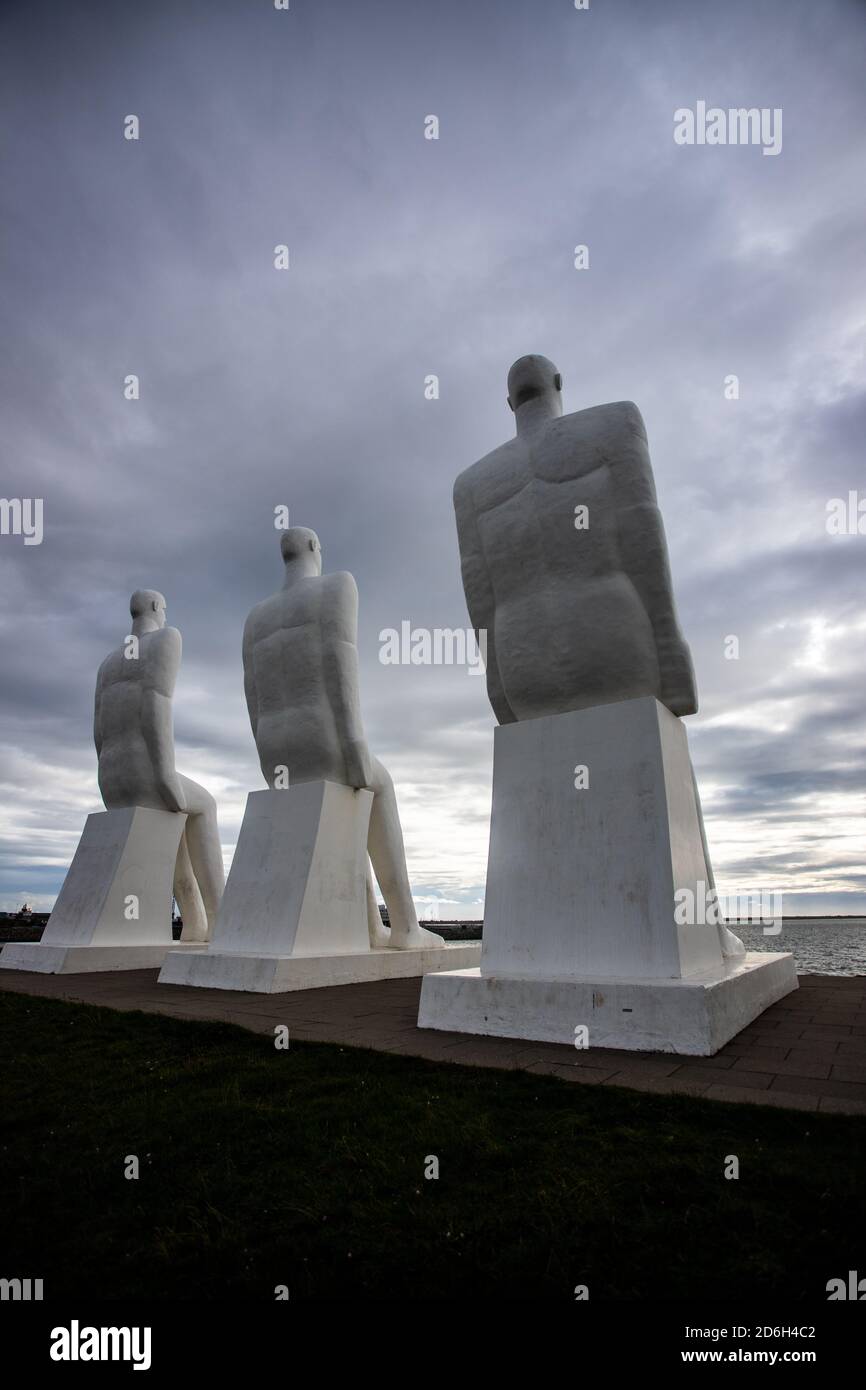 huge statues of  Esbjerg, Denmark Stock Photo