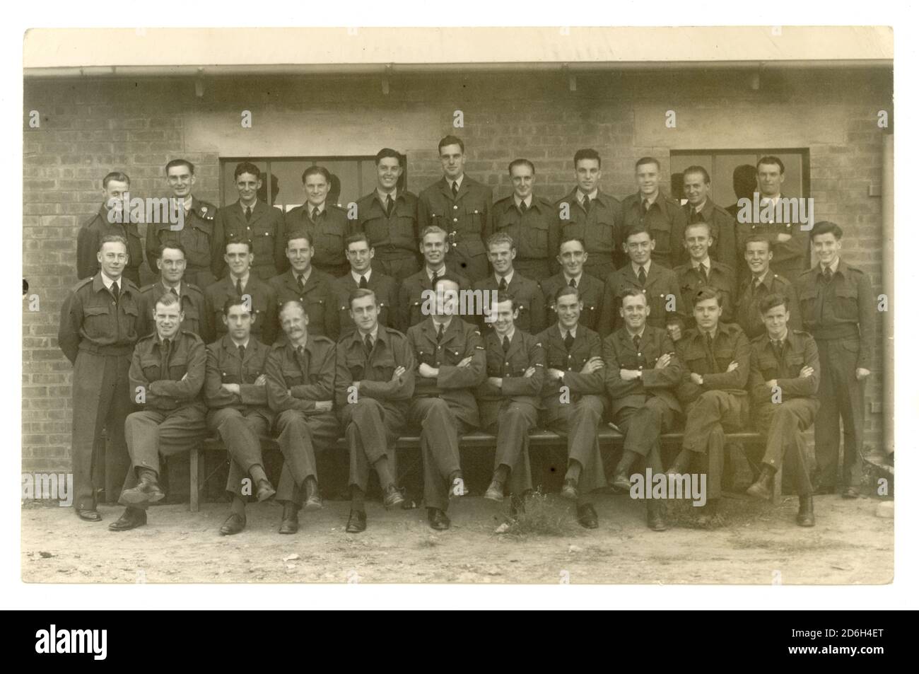 WW2 era postcard dated Feb to May 1943 on reverse is written 10 Air Navigator Course 44 Air School South African Air Force (SAAF), Grahamstown, South Africa. Stock Photo