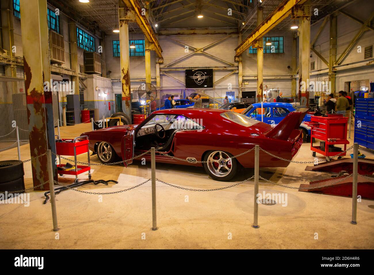 Racing Car in garage in Fast & Furious: Supercharged at Universal Studios  Park in Orlando, Florida, USA Stock Photo - Alamy