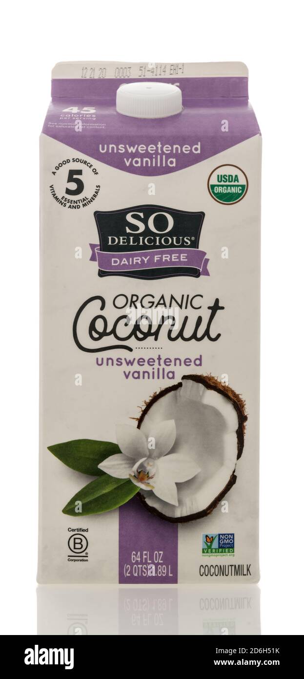 Winneconne, WI 16 October 2020 A package of So Delicious dairy free