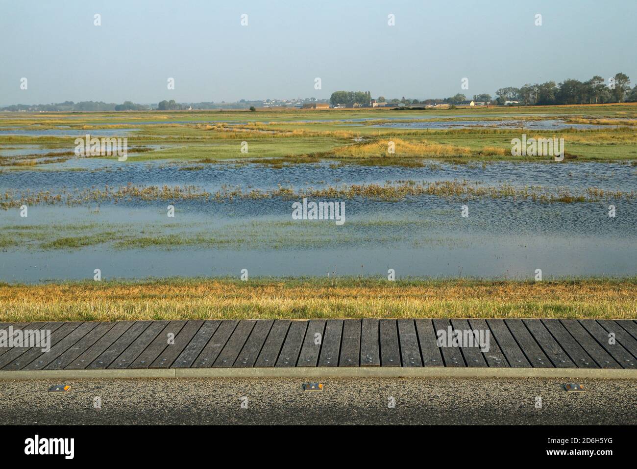 The detail of the tidal area which is being flooded by the sea during the high tide. Stock Photo