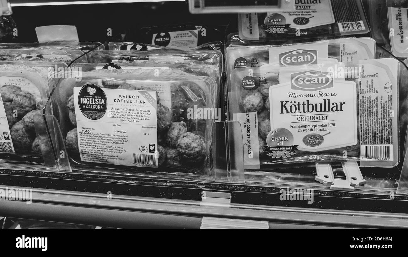 Kötbullar, the swedish famous and popular meatballs Stock Photo