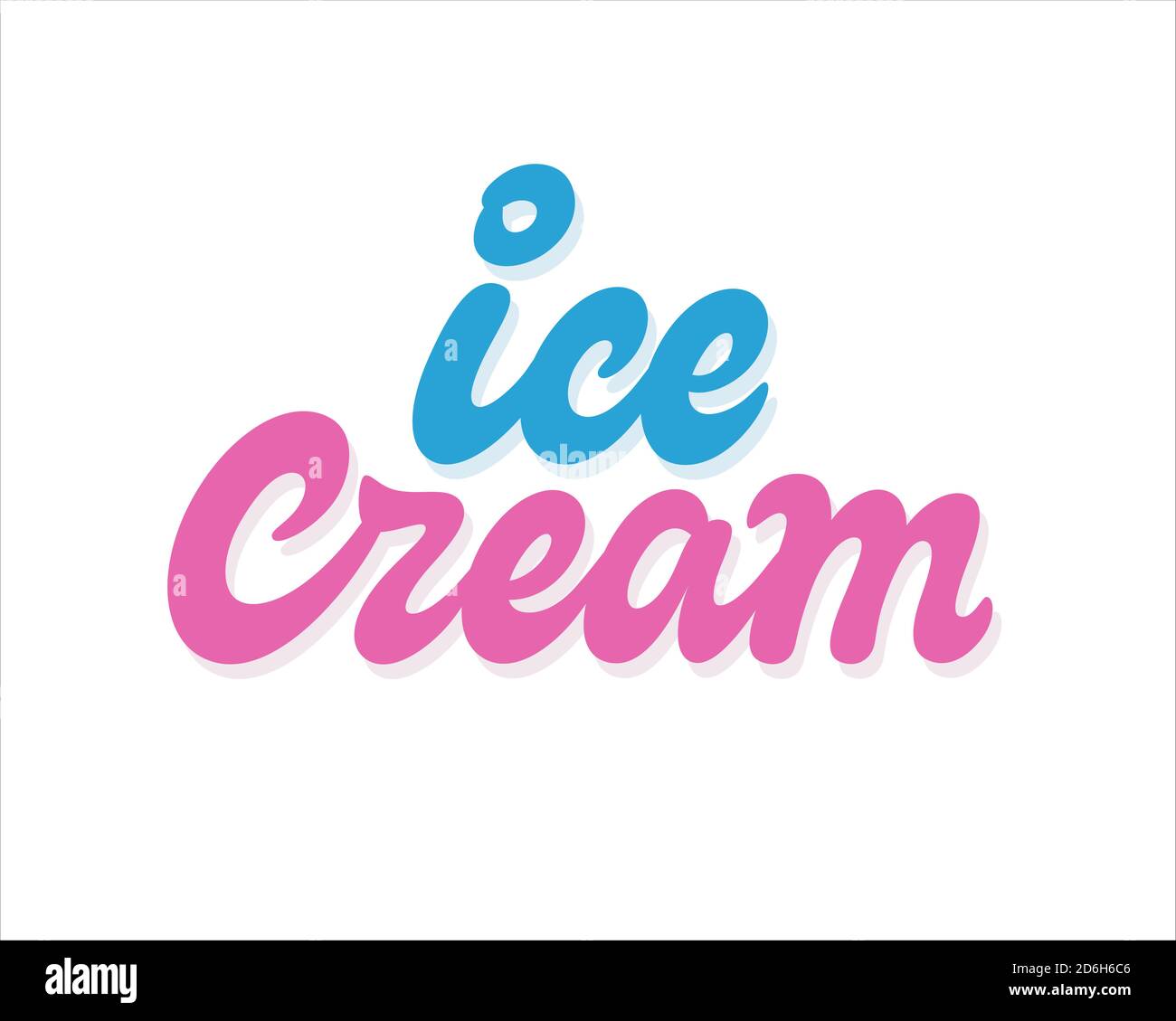Ice Cream vector lettering Stock Vector Image & Art Alamy