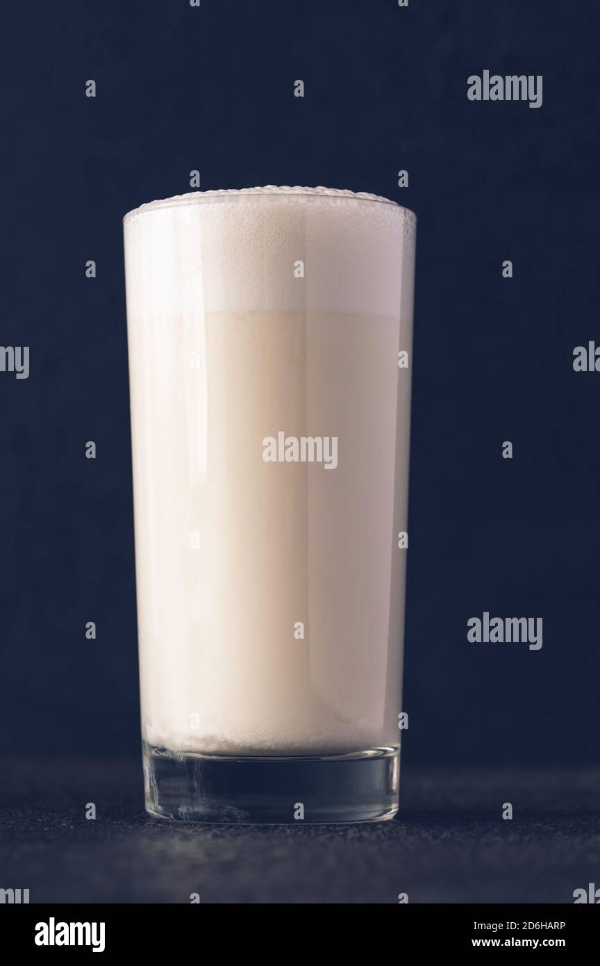 Glass of Ramos Gin Fizz Cocktail on dark background Stock Photo Alamy