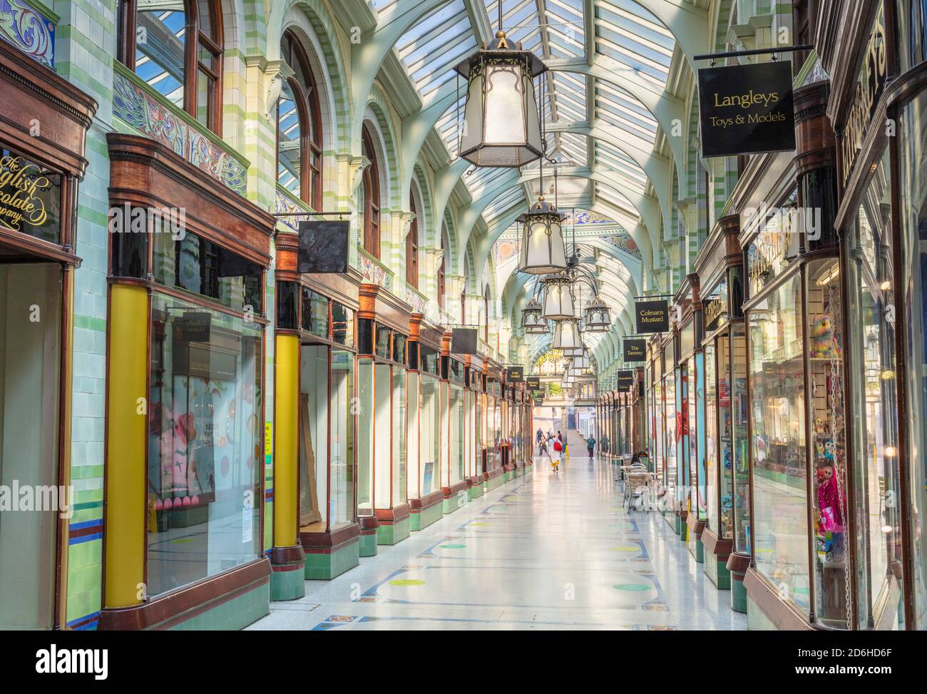 Norwich city centre The Royal Arcade Norwich interior in Norwich Norfolk East Anglia England UK GB Europe Stock Photo