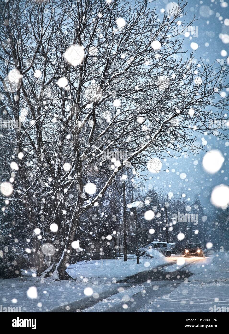 wallpapers Heavy Snow Storm Night alamy