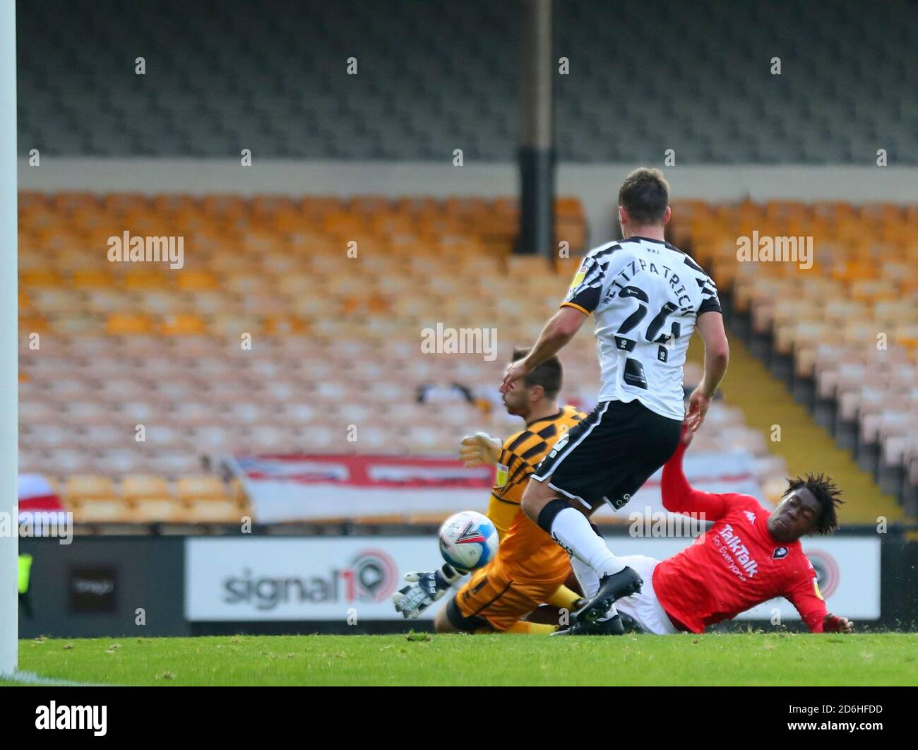 Port Vale???s Scott Brown and Salford???s Brandon ThomasAsante (right