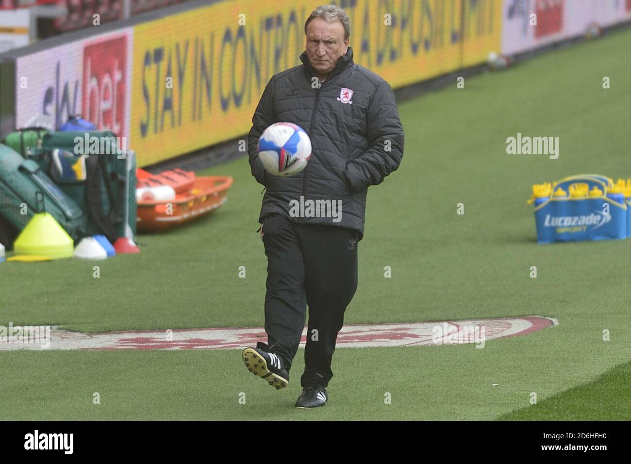 Middlesbrough, UK. 17th October, 2020. Boiro manager Neil Warnock pictured during the Sky Bet Championship match between Middlesbrough and Reading at the Riverside Stadium, Middlesbrough on Saturday 17th October 2020. (Credit: Tom Collins | MI News) Credit: MI News & Sport /Alamy Live News Stock Photo