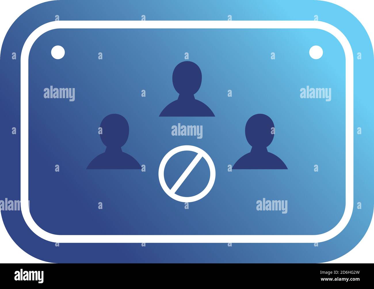 avoid crowd in road sign gradient style icon design of new normality ...