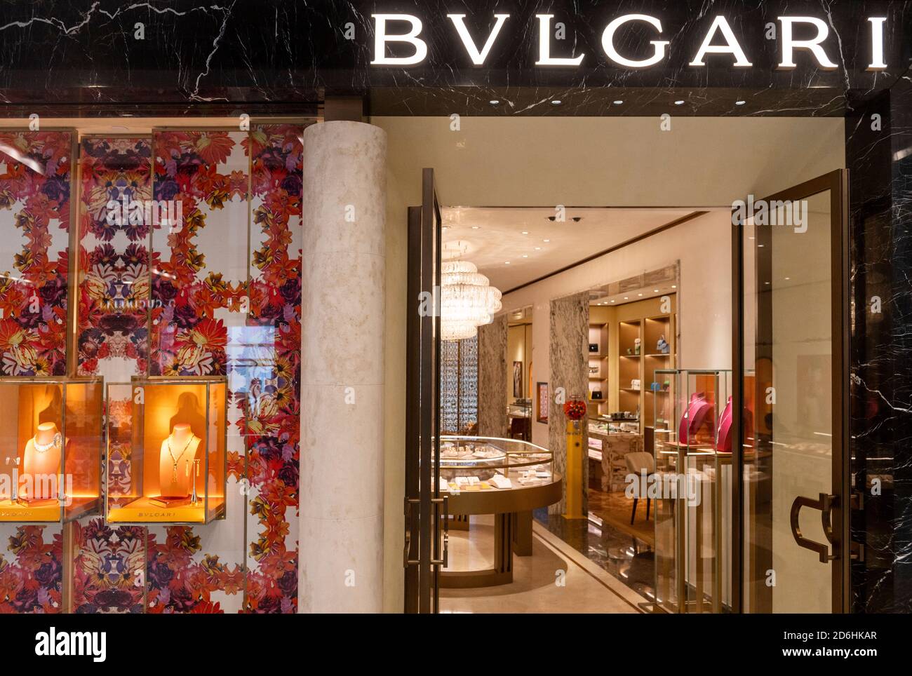 Italian luxury accessory brand store Bulgari seen in Hong Kong Stock