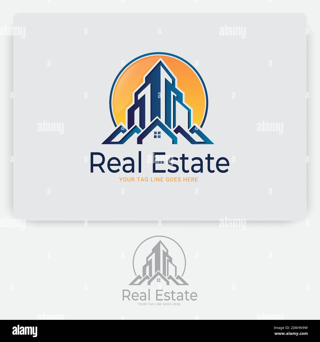 Modern Real Estate, Building and Construction Logo Vector Design Stock ...