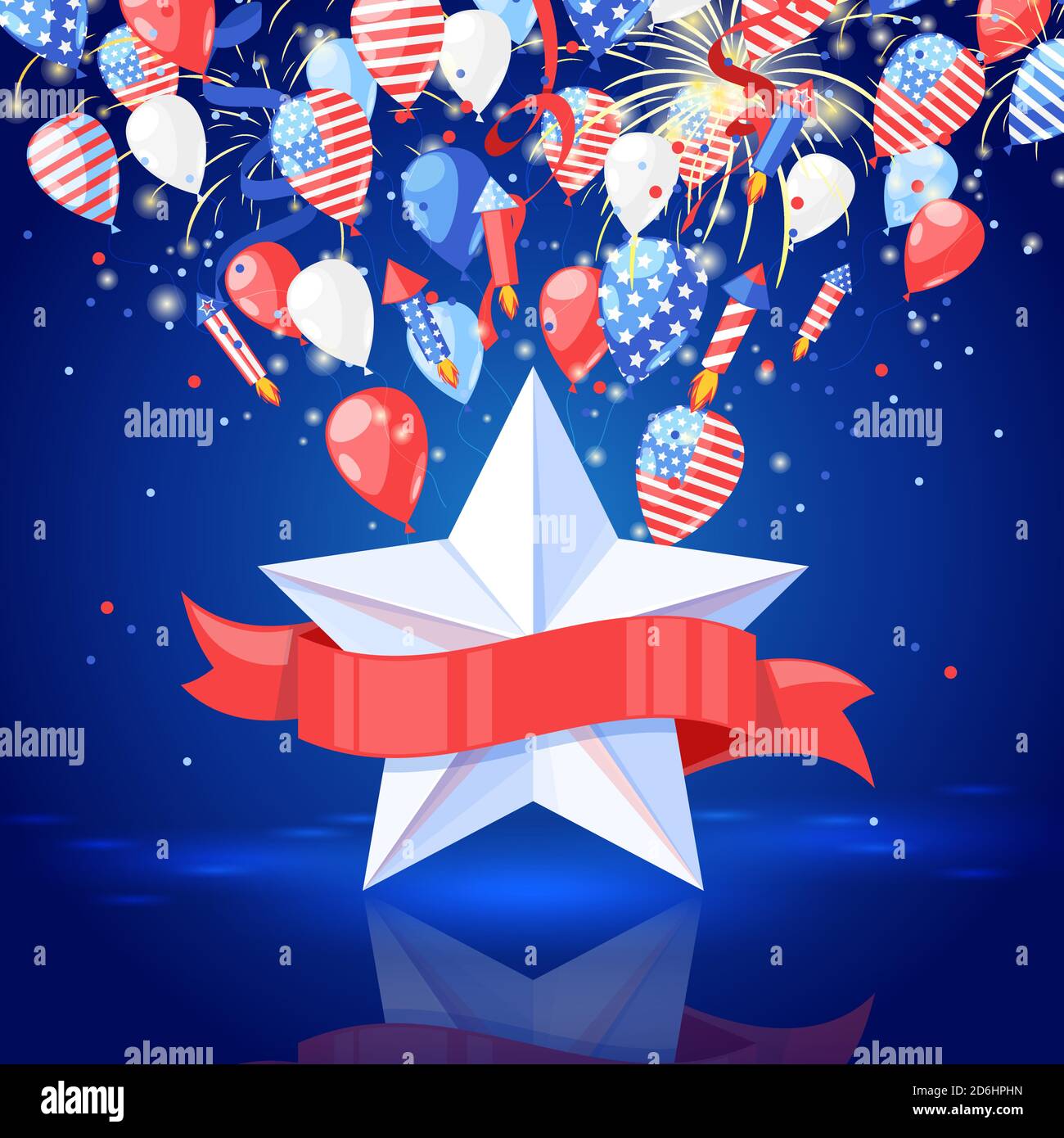 USA national symbols. Vector isolated design elements for USA