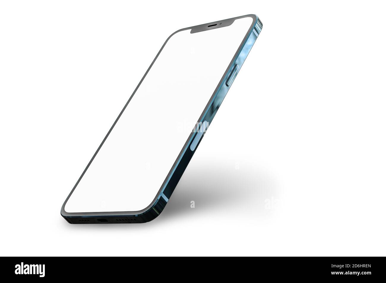 Loei Thailand 18 Oct Iphone 12 Pro With Blank White Screen Template Modern Frameless Smart Phone Design Illustration For Presentation Web Stock Photo Alamy