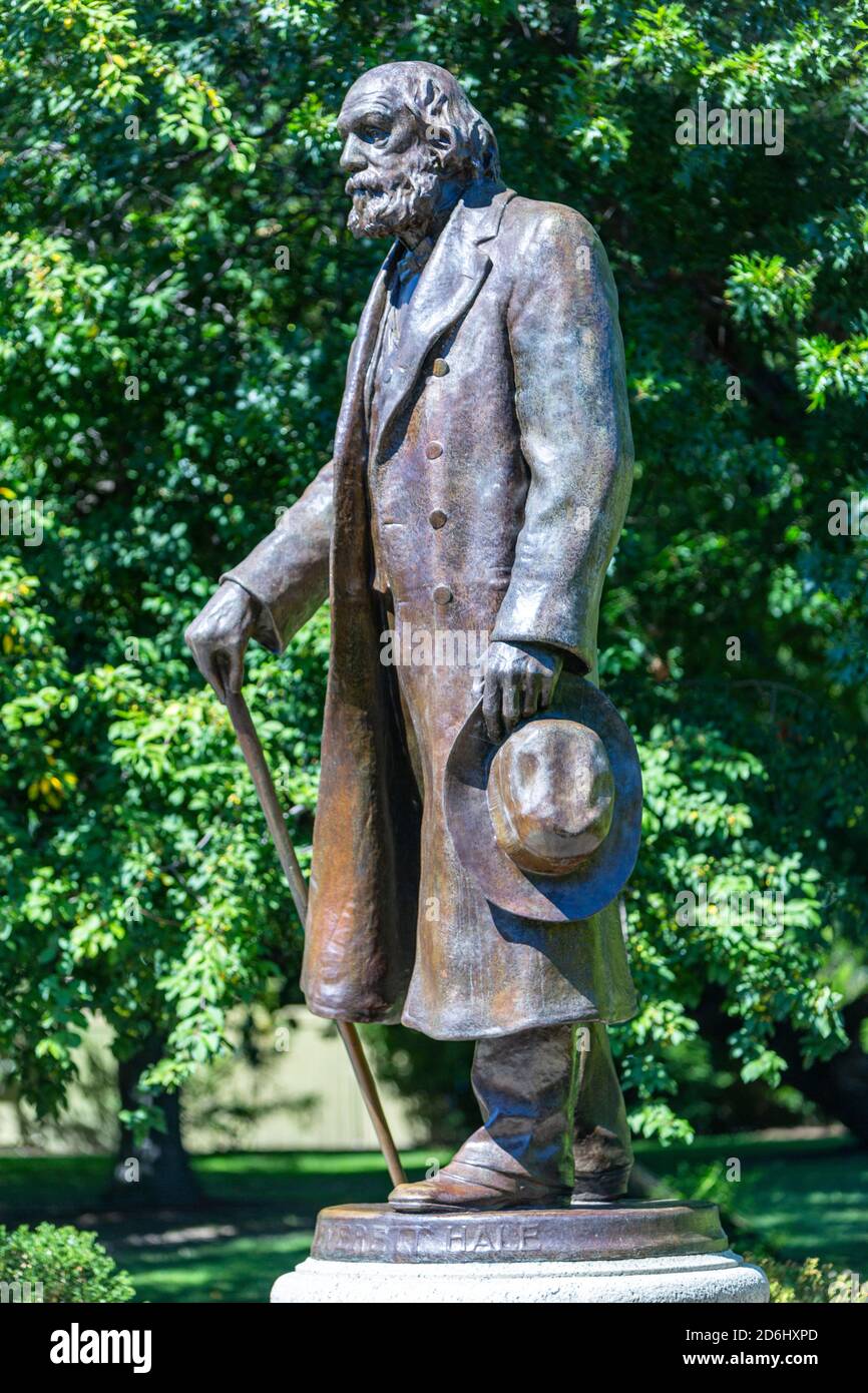 Edward Everett Hale Monument, Boston Public Garden, Boston, Massachusetts, USA Stock Photo