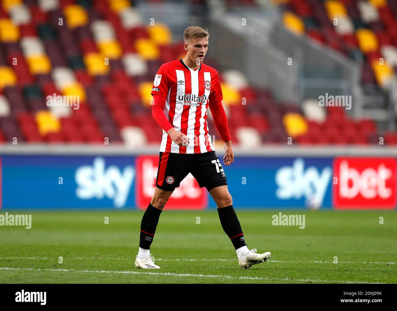 Brentford Community Stadium, London, UK. 17th Oct, 2020. English Football League Championship Football, Brentford FC versus Coventry City; Marcus Forss of Brentford Credit: Action Plus Sports/Alamy Live News Stock Photo