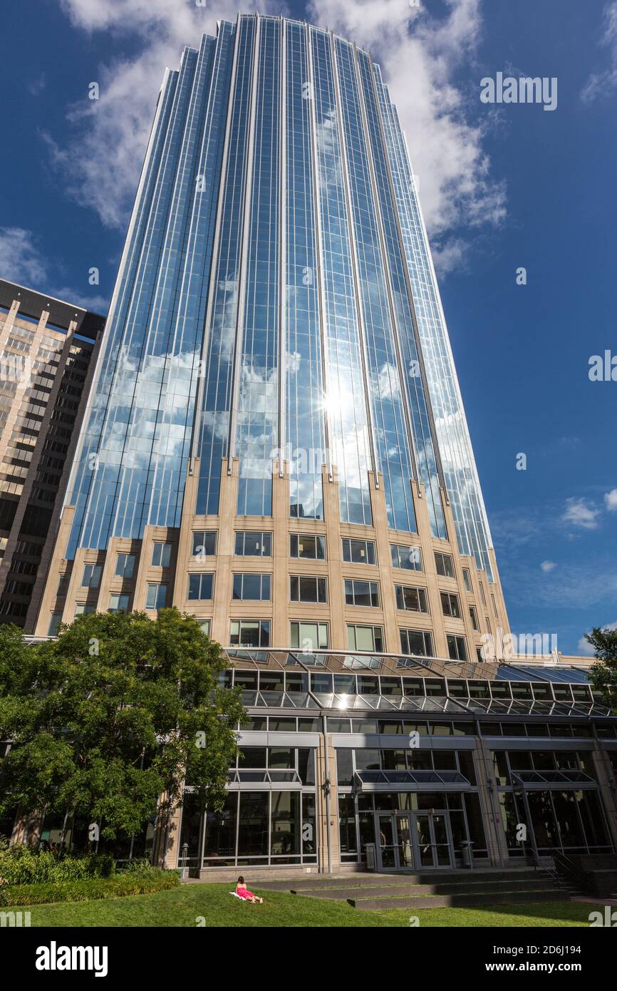 Fountain in a park near Prudential Center, Boston, Massachusetts, USA