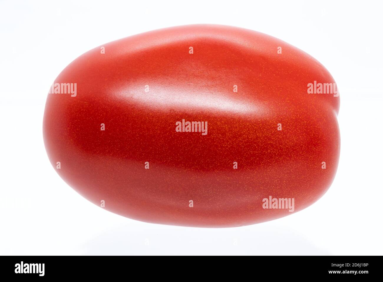 Fresh red pear tomatoe, mini tomatoe, on white background. Stock Photo